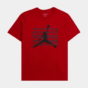 Air Jordan 11 Graphic Mens Short Sleeve Shirt (Red)