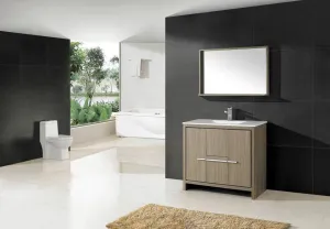 Aquamoon Granada 40 Modern Bathroom Vanity Set - Light Grey