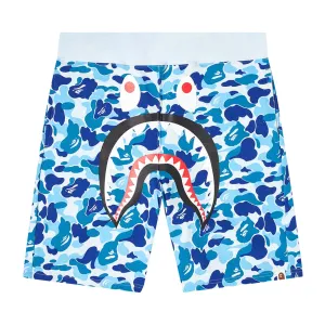 BAPE ABC Camouflage Shark Sports Shorts, Blue