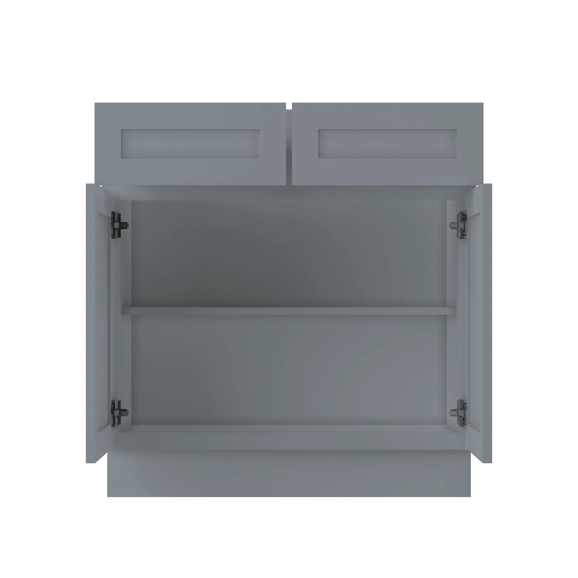 Base Kitchen Cabinet B33 Colonial Gray LessCare 33 in. width 34.5 in. height 24 in. depth