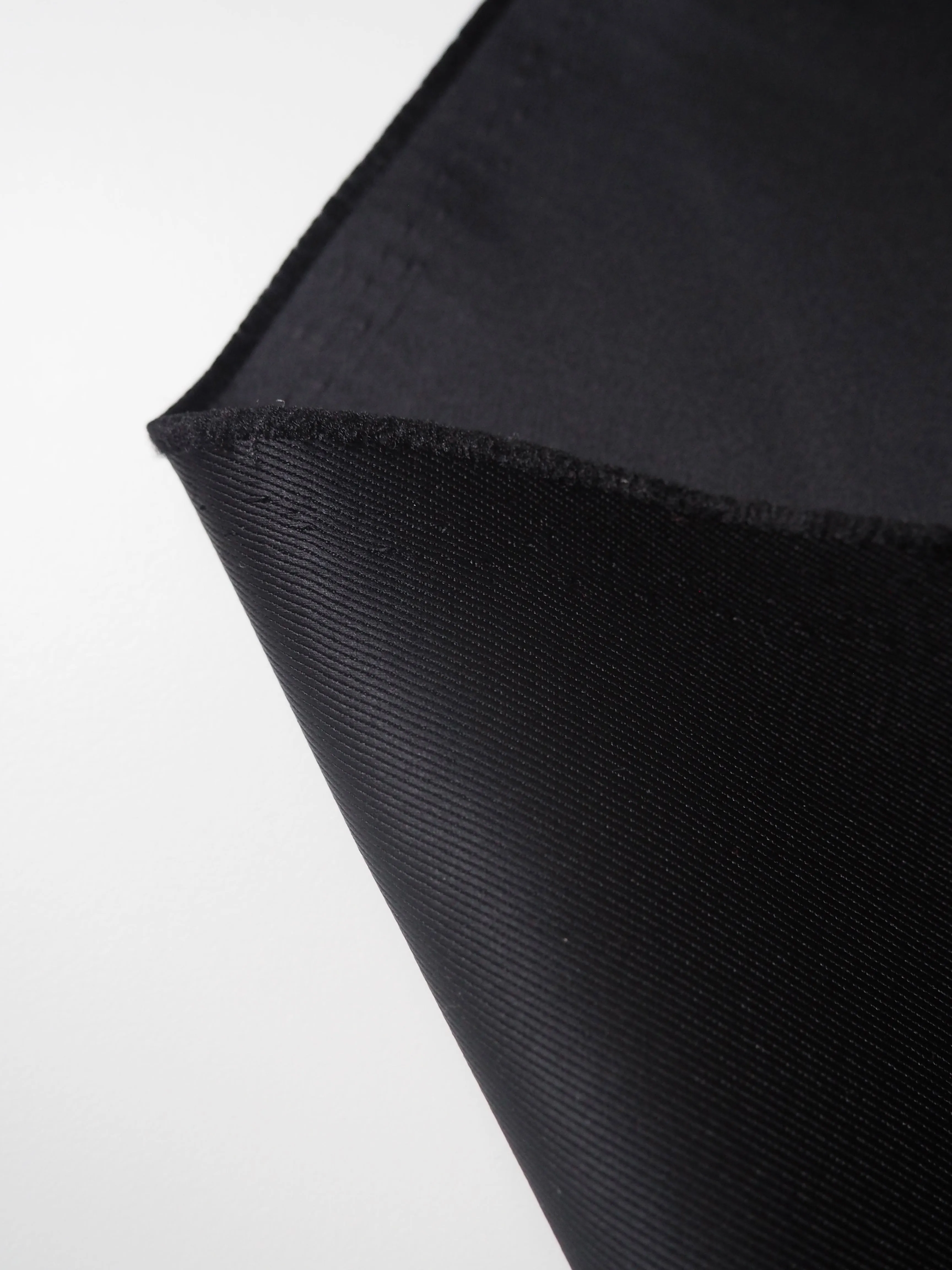 Black Twill-Backed Heavy Satin