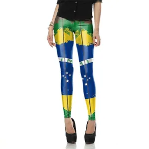 Brazil Flag Legging Hip