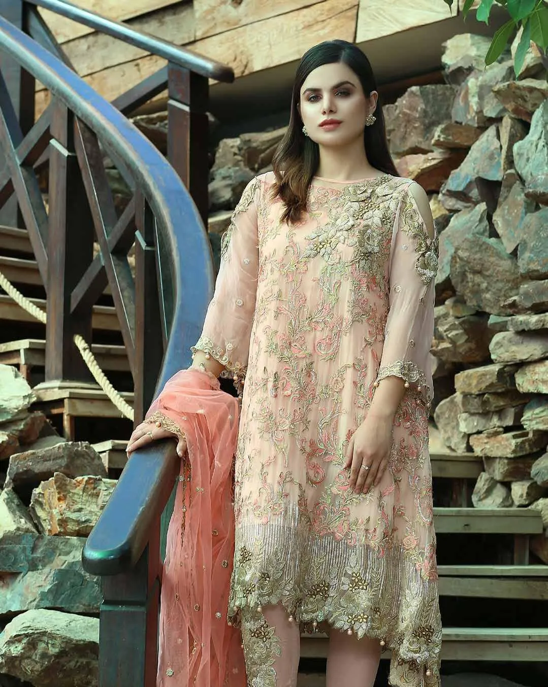 Eshaal Luxury Embroidered Festive Eid Chiffon Collection by Emaan Adeel – EA10