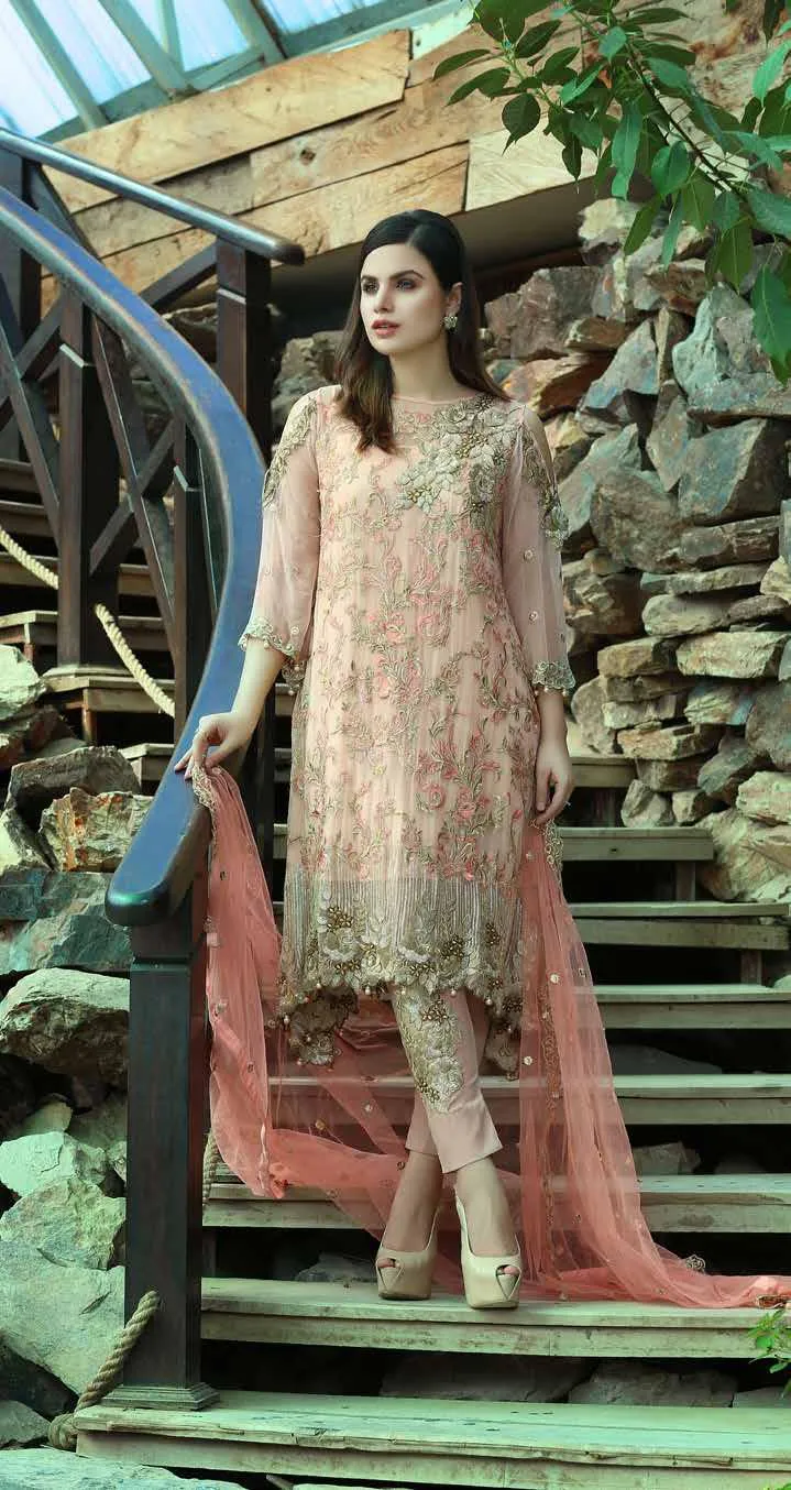 Eshaal Luxury Embroidered Festive Eid Chiffon Collection by Emaan Adeel – EA10