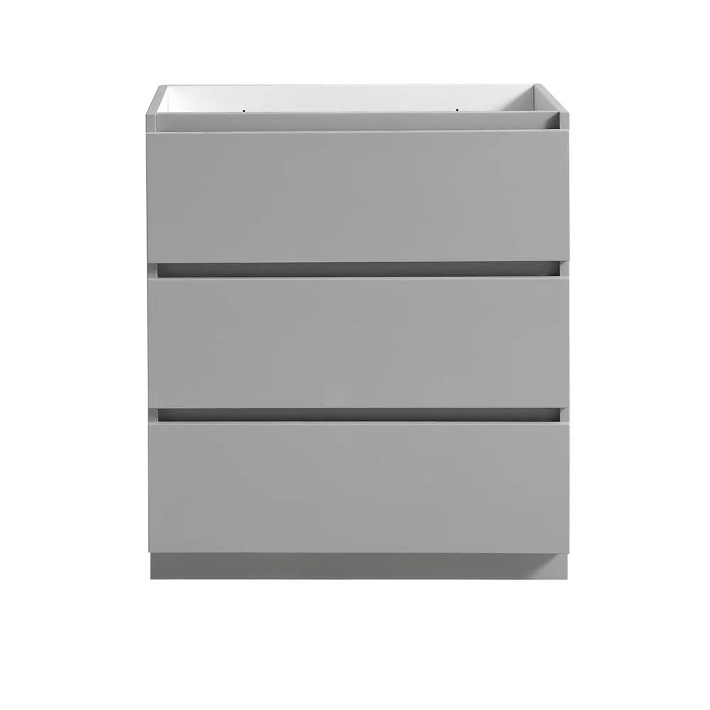 Fresca FCB9330GR Lazzaro 30" Gray Free Standing Modern Bathroom Cabinet