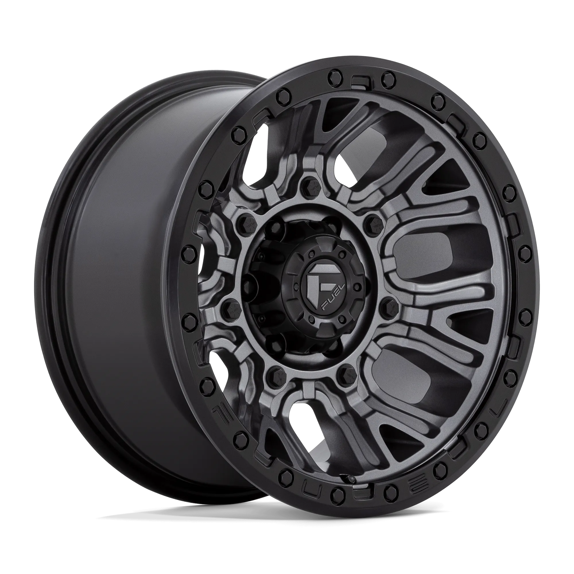 Fuel Traction Wheels Matte Gunmetal w/ Black Ring D825 | 2022-2025 Toyota Tundra (Multiple Size Options)