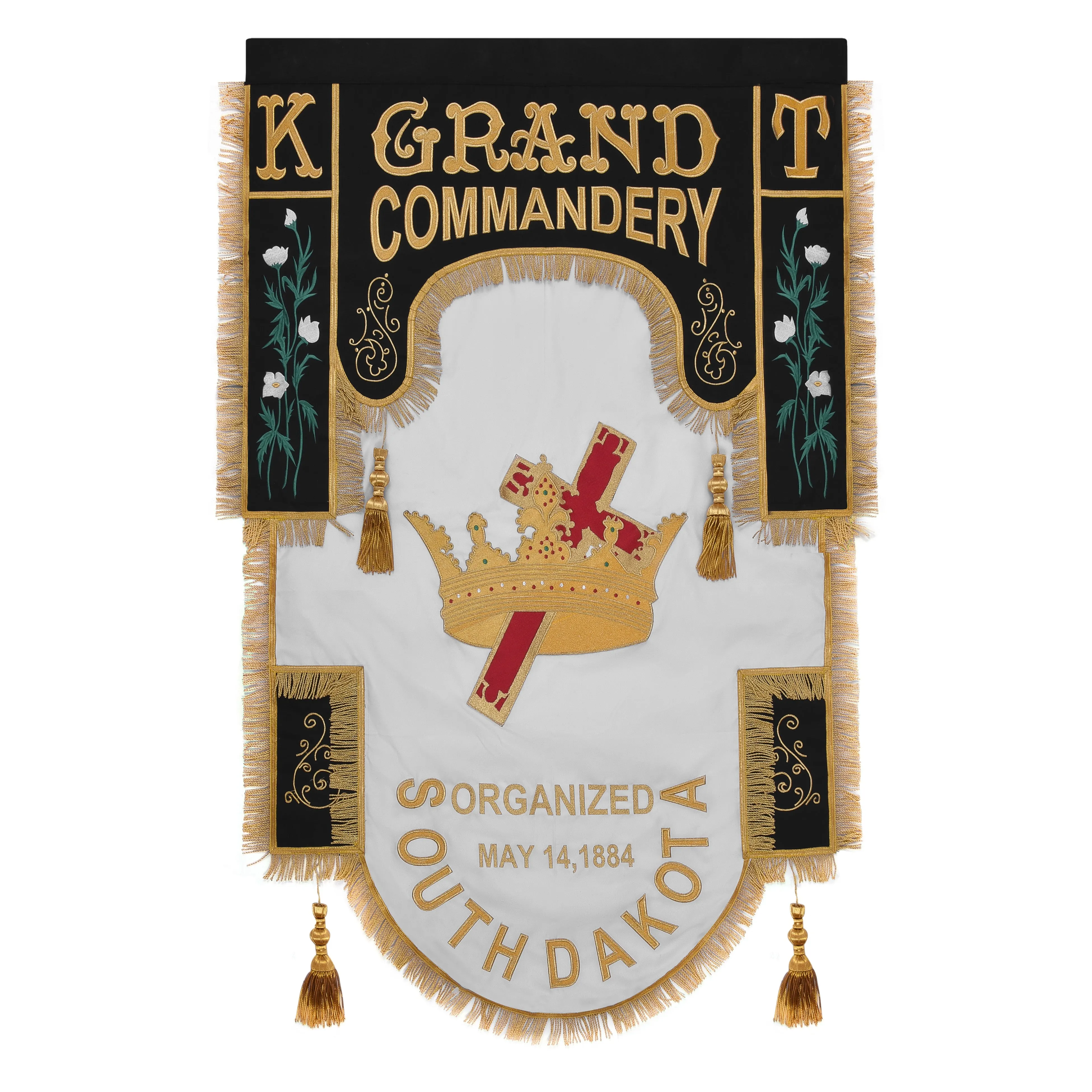 Grand Knights Templar Commandery Banner - Machine Embroidery