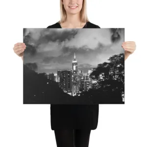 Hong Kong Cityscape Framed poster (BW)