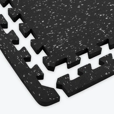 Ignite by SPRI Rubber Interlocking Mat - Black (19mm)