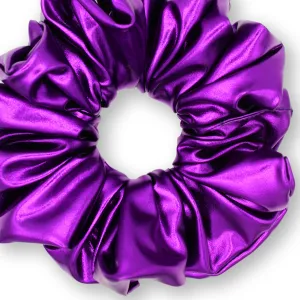 KING SIZE Metallic Scrunchies XXL Oversized Made in the USA Purple