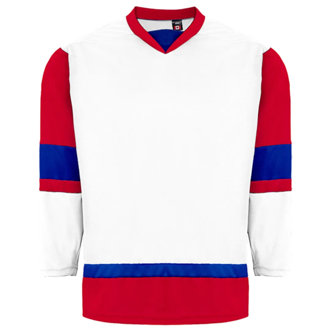 Kobe 5200 White/Red/Royal Blue Midweight League Hockey Jersey