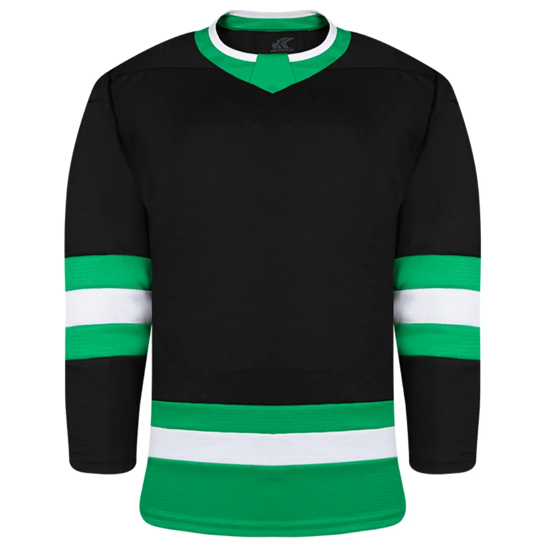 Kobe K3GLI Black/Kelly Green/White Premium League Hockey Jersey