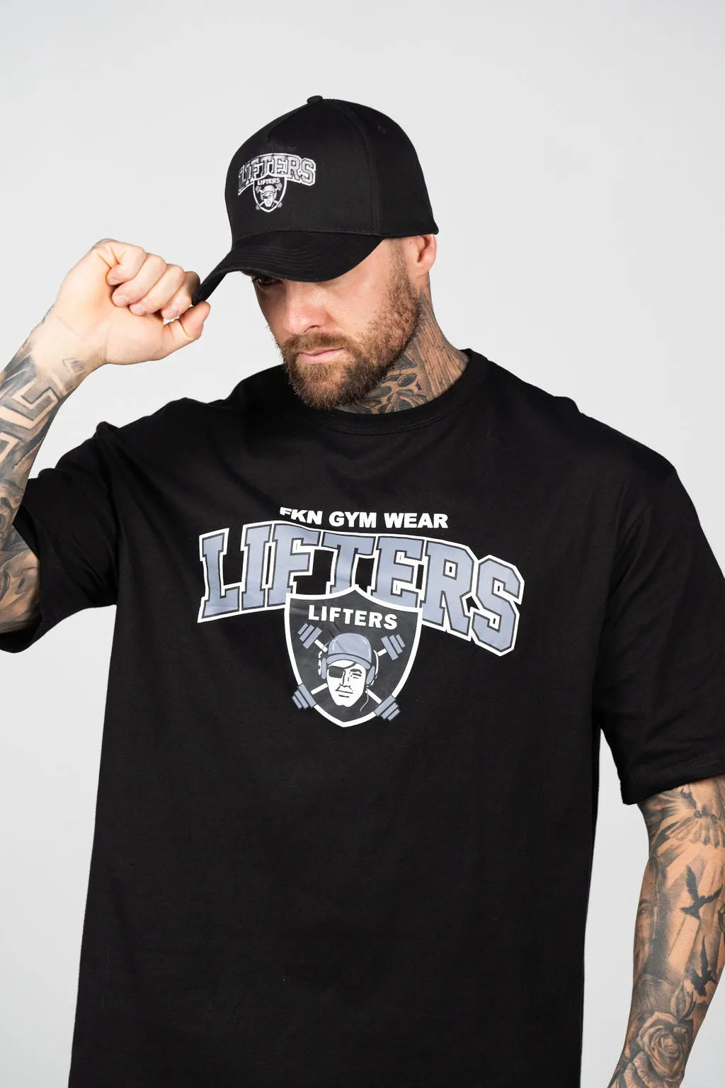 LIFTERS | Men's Oversized Pump Cover Gym T-Shirt | Black