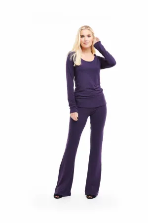 LONG SLEEVE TOP DEEP PURPLE