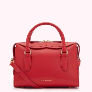 LULU RED LEATHER SMALL DYLAN HANDBAG