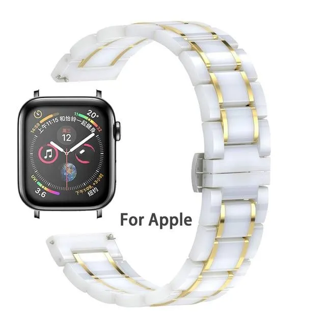 Luxury Shiny Mens Black Strap, Apple Watch Band for men Ultra 8 7 6