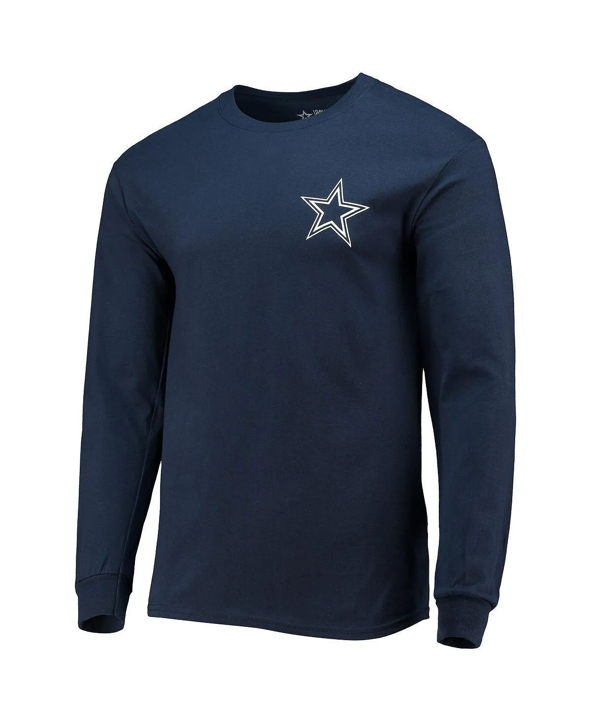 Men's Branded Long Sleeve Dallas Cowboys #1 Dad Dad Fanatics Long Sleeve T-Shirt blue