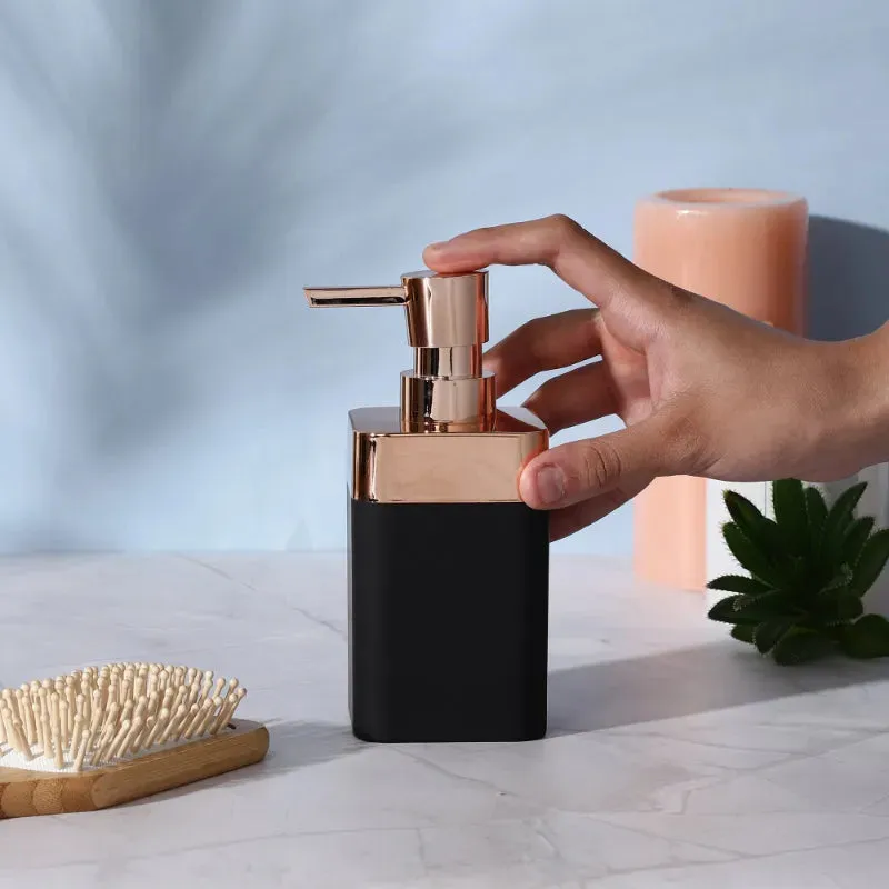 Modern Black Quad Ceramic Soap Dispenser
