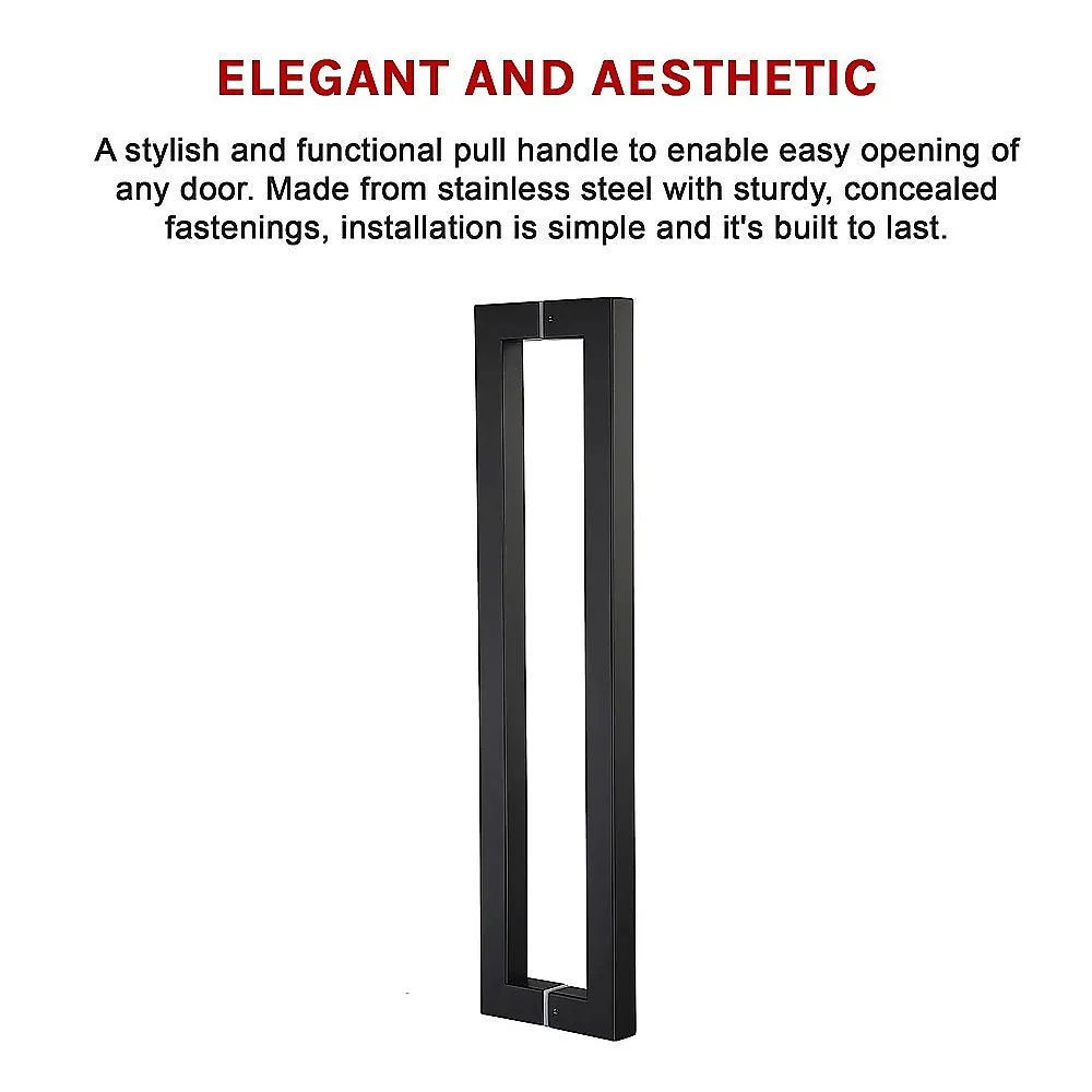 Modern Matte Black Stainless Steel Door Pull Handle 800mm