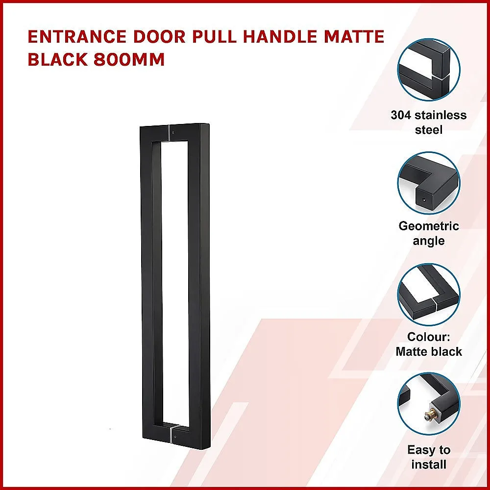 Modern Matte Black Stainless Steel Door Pull Handle 800mm