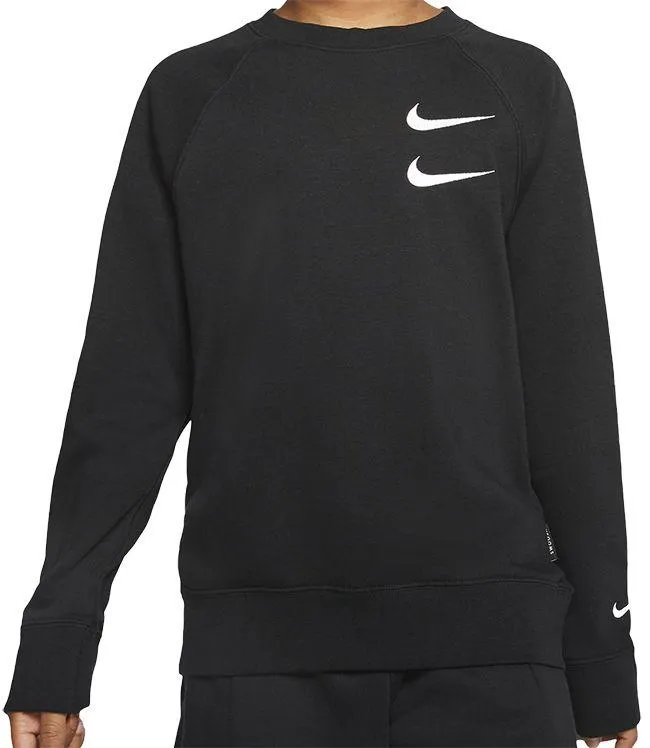 Nike Kids Sportswear BF Swoosh Crew Black White