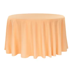 Polyester 120" Round Tablecloth - Peach