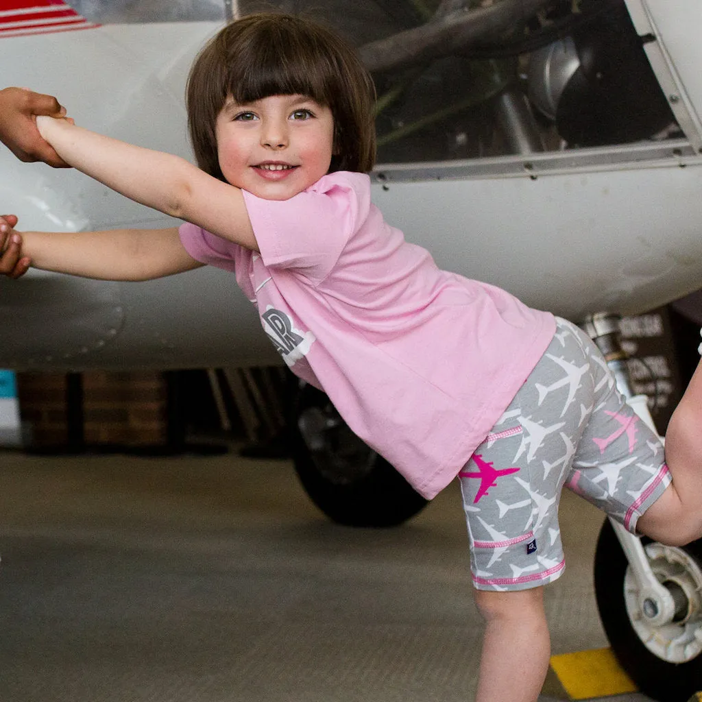 "AirHeart" Airplanes Shorts with Pockets