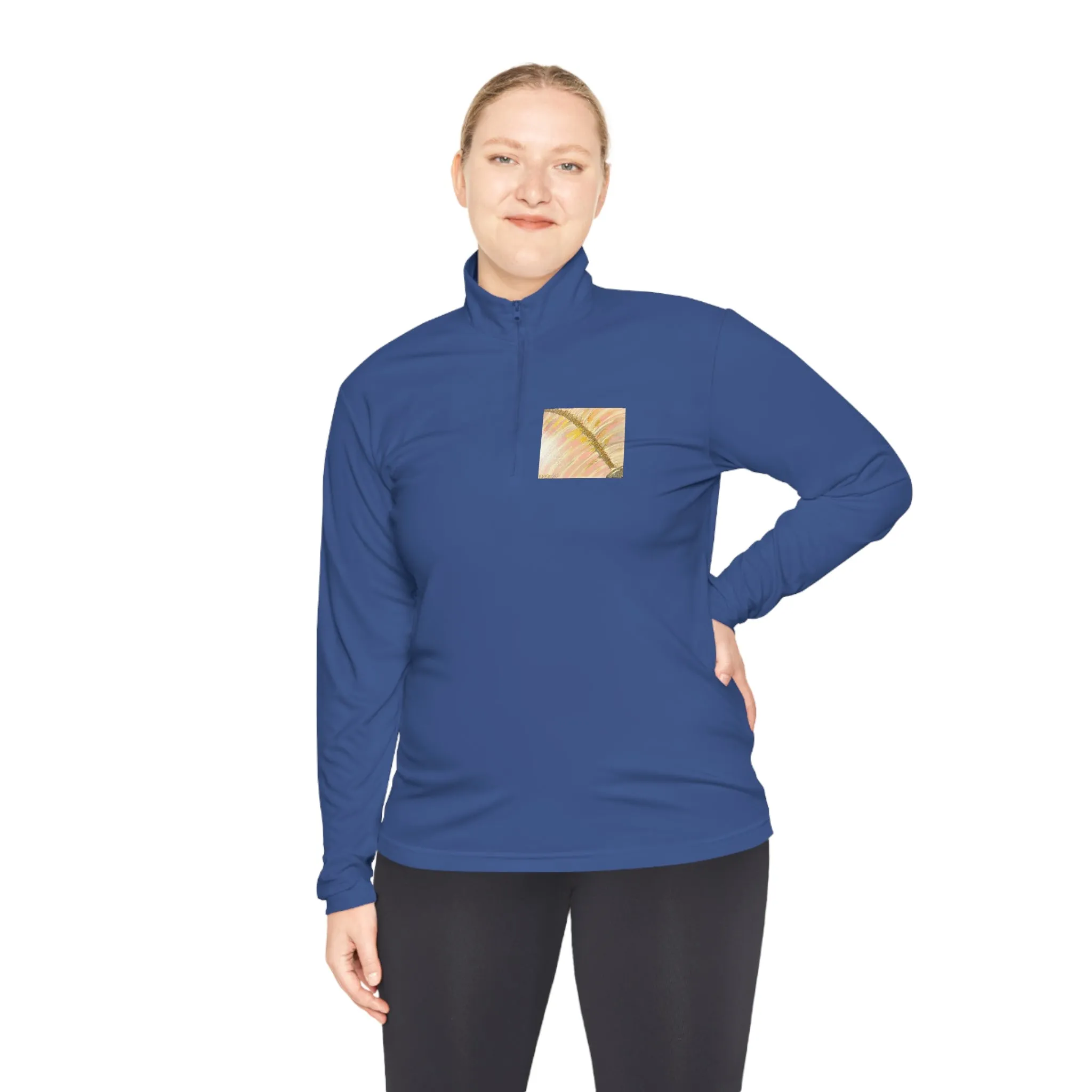 "Disjointed "by  Deanna Caroon- Unisex Quarter-Zip Pullover