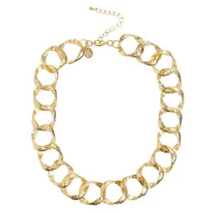 Susan Shaw Ellis Hammered Chain Necklace